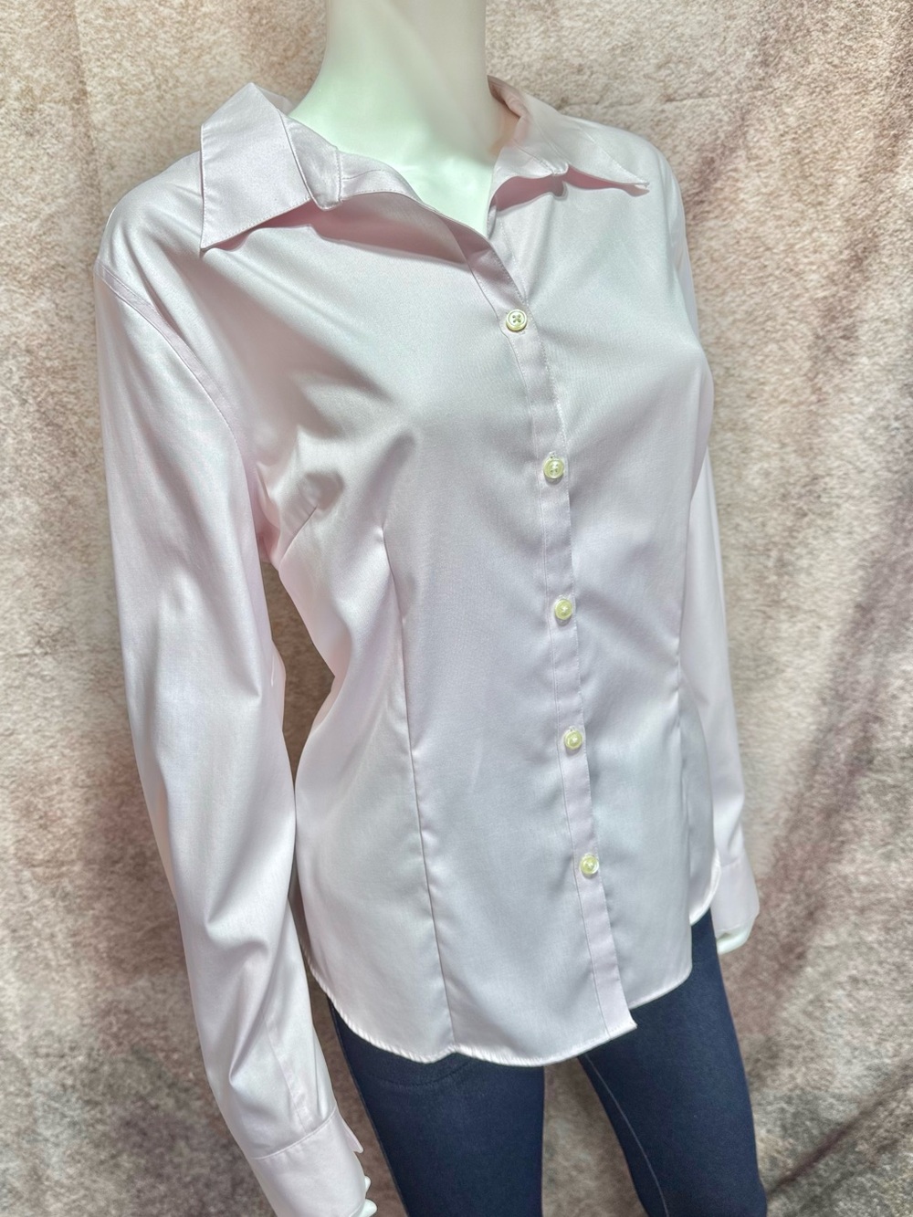 NWOT Classic Pale Pink XL Size 18 Women's Cotton Button-Up Shirt